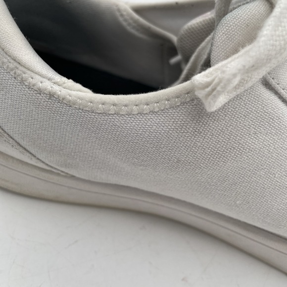 Kizik Womens Irvine Sneakers Size 10‎ Cloud White Canvas Lace Up Casual Shoes - Picture 4 of 11